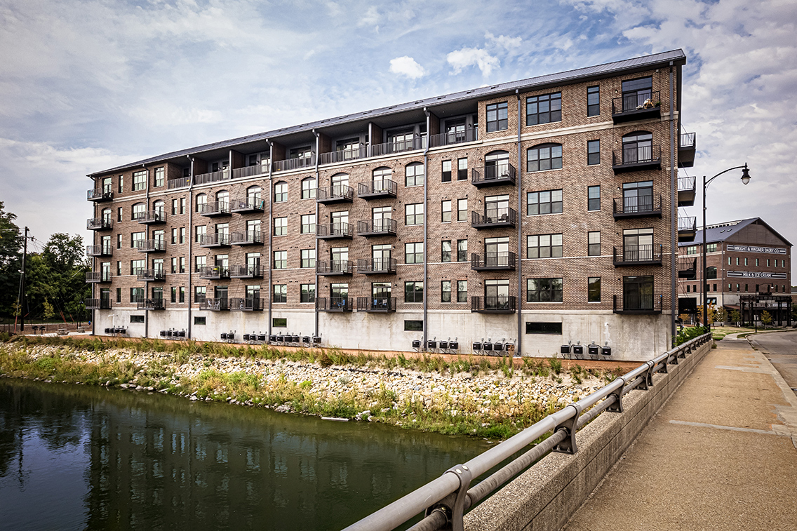 Wright & Wagner Lofts located on the Rock River, architecture by JLA Architects