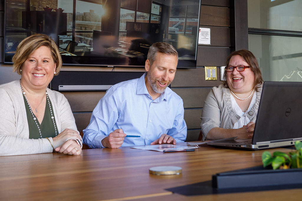 Susan, Erik, and Leah of JLA Architects | Photo taken at Denver office