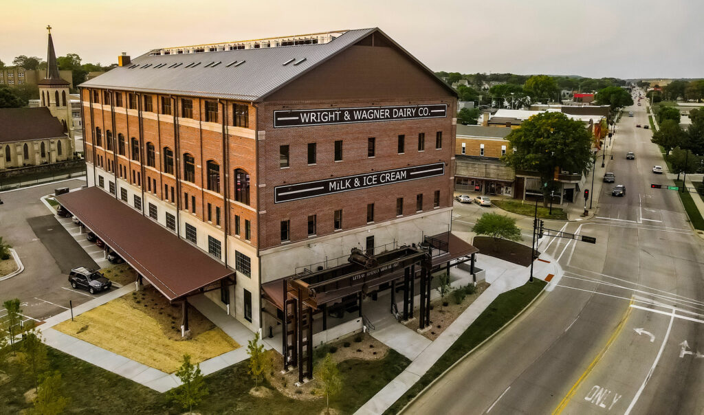 Wright & Wagner Lofts exterior | JLA Architects | Excellence in Masonry | Beloit, WI