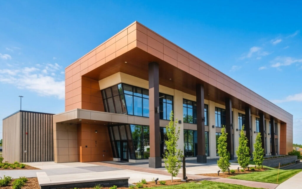 Exterior view of The Center for Black Excellence & Culture; Designed by JLA Architects