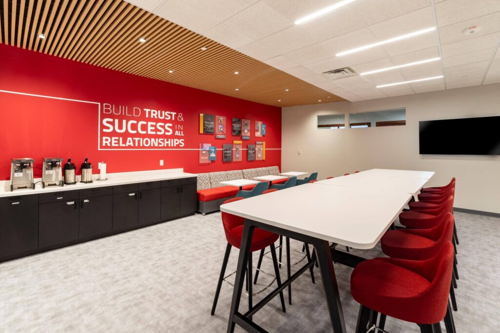 Lunch room at Stevens Construction in Madison, WI