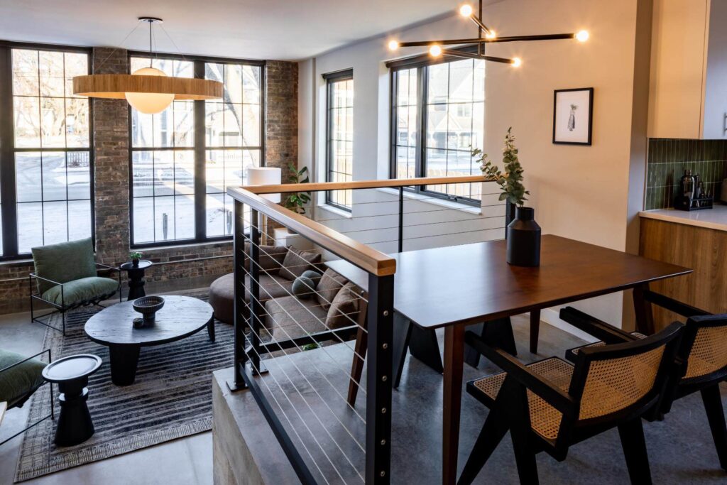 Interior unit view at The Dylin Aparthotel in Madison, WI | Designed by JLA Architects